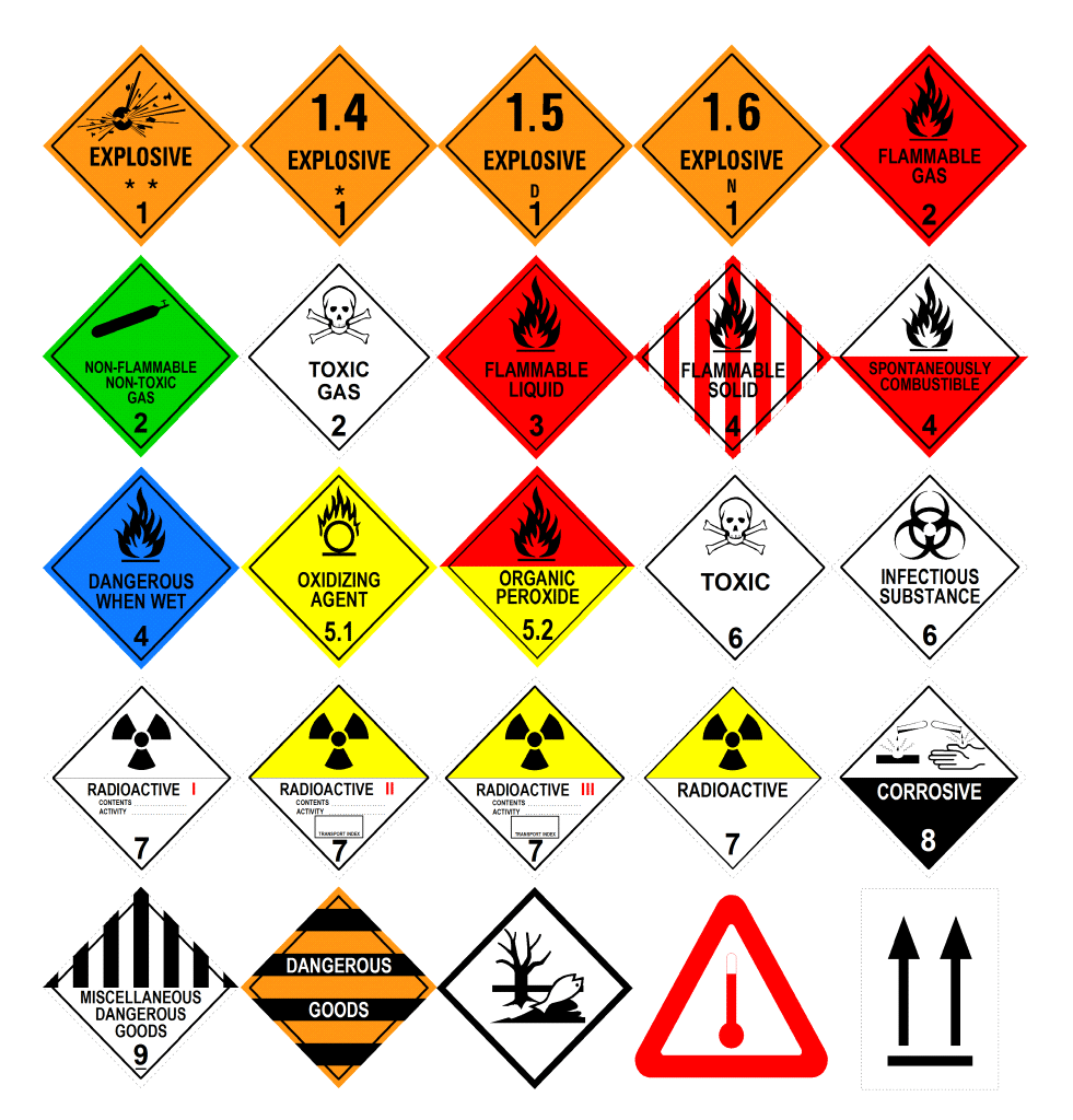 hazmat diamond labels