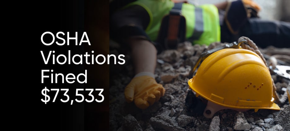 OSHA Violation fined $73,533 to West Farmington Contractor.