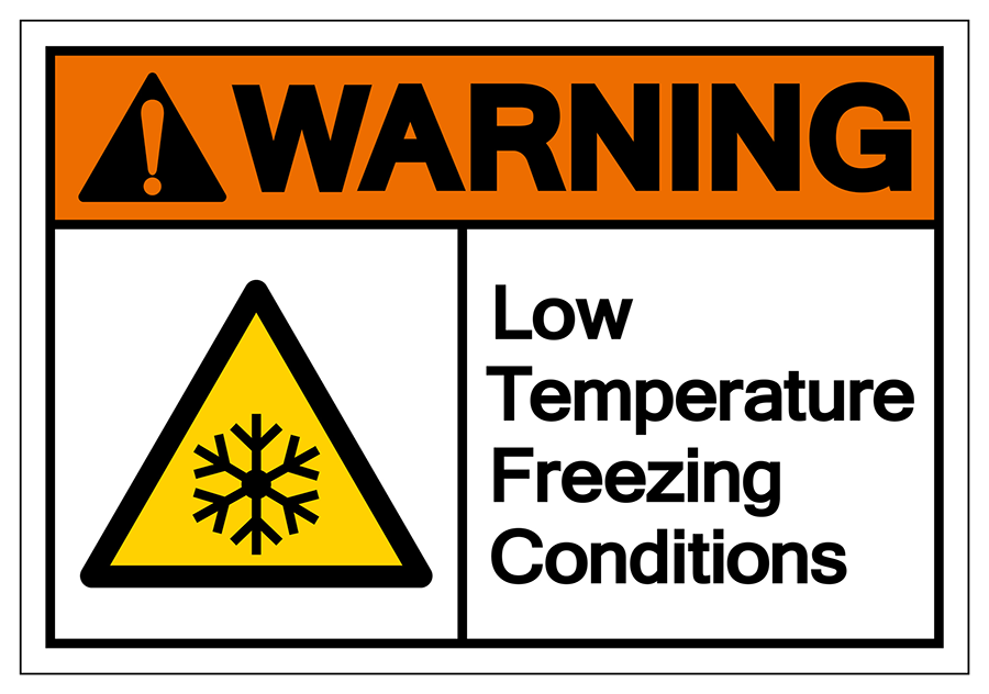 Vertical Sign - Pressure / Temperature - Keep Cold Foods Cold! Maintain